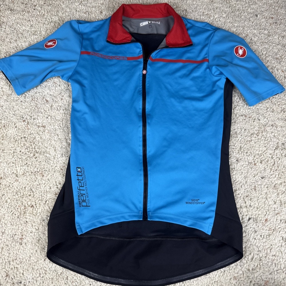 Castelli Rosso Corsa Cycling Gore-Tex Windstopper Short Sleeve Jacket Mens Large